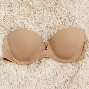 Nude strapless bra 36C
